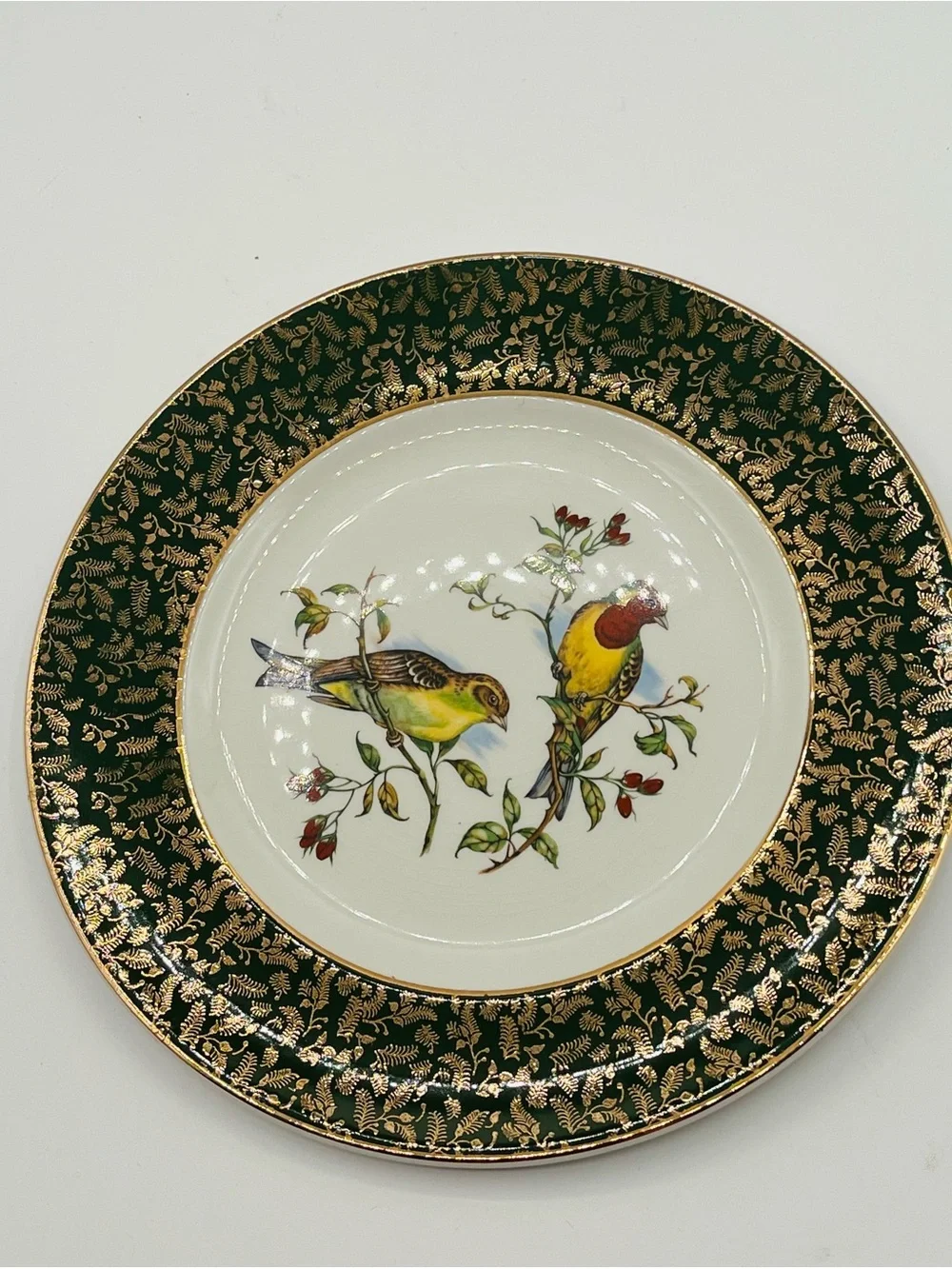 vintage decorative bird Wood & Sons England Plate D 10 Inches